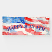 Banderoles 4 juillet Bleu Rouge Blanc (Horizontal)
