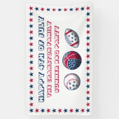 Banderoles 4 juillet boules de sport (Vertical)