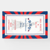 Banderoles 4 juillet de barbecue rouge, blanc et bleu (Horizontal)