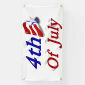 Banderoles 4 juillet Étoiles et bandes (Verticale)