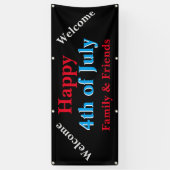 Banderoles 4 juillet extérieur heureux (Vertical)