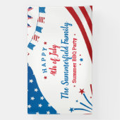 Banderoles 4 juillet Famille Summer BBQ Party (Verticale)