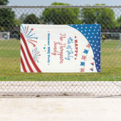 Banderoles 4 juillet fête d'été Rouge Bleu Blanc (En situation)