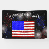 Banderoles 4 juillet Fête - Drapeau américain (Horizontal)
