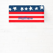 Banderoles 4 juillet jour de l'indépendance ajouter nom texte (Insitu)