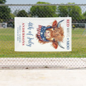 Banderoles 4 juillet Rouge Blanc Bleu Patriotique (En situation)