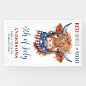 Banderoles 4 juillet Rouge Blanc Bleu Patriotique (Horizontal)