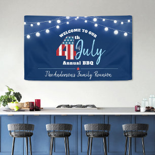 Banderoles 4 juillet Rouge Blanc Bleu Patriotique USA Flag Li