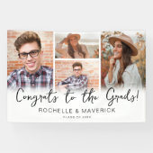 Banderoles 4 Photo Partie de graduation conjointe (Horizontal)