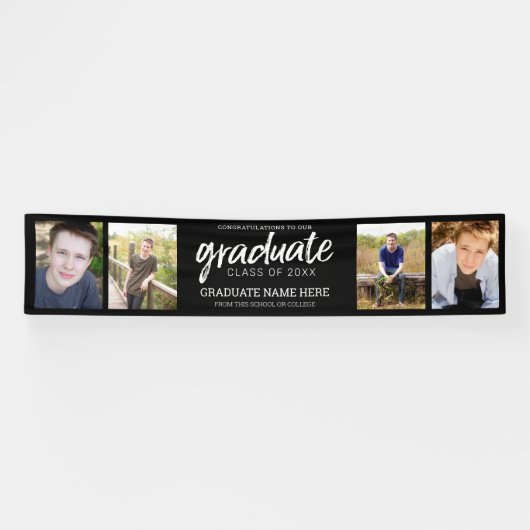 Banderoles 4 Photo Virtual Graduation Classe d'année suppléme (Horizontal)