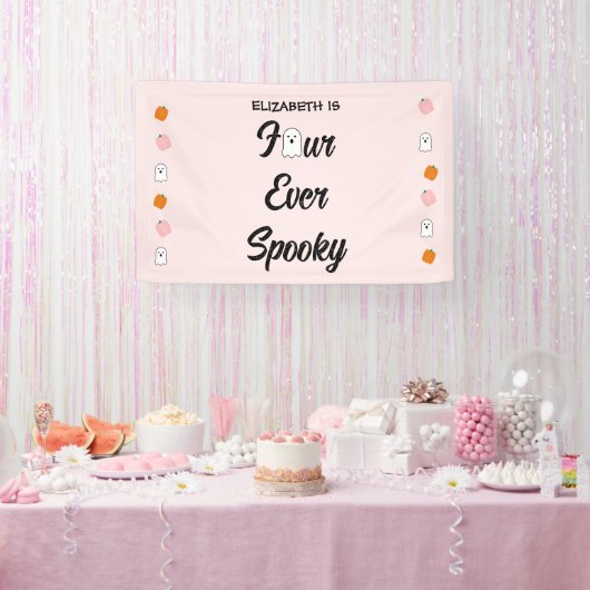 Banderoles 4e anniversaire éffrayant (Fête)