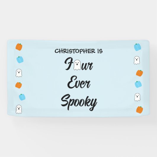 Banderoles 4e anniversaire éffrayant (Horizontal)