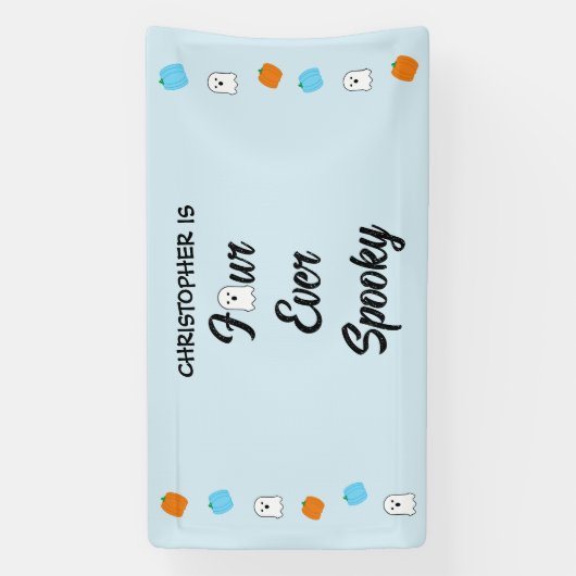 Banderoles 4e anniversaire éffrayant (Verticale)