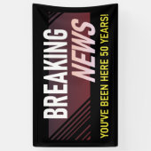 Banderoles 50 ans de travail 50e employé (Vertical)