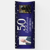 Banderoles 50 ans et fabuleuse photo Confetti (Vertical)