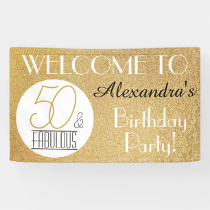Banderoles 50 ans et Fabuleux Fête d'anniversaire personnalis