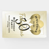 Banderoles 50 et fabuleuse fête d'anniversaire - Bienvenue à  (Horizontal)