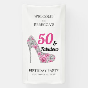 Banderoles 50 et fabuleuse fête d'anniversaire personnalisée