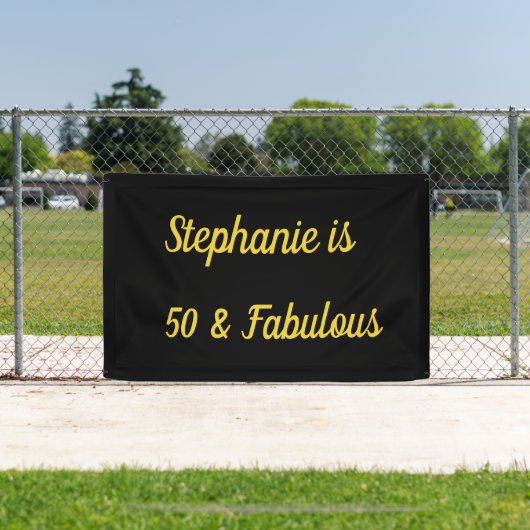 Banderoles 50 Et Fabuleux Anniversaire D'Or Noir  (Insitu)