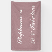 Banderoles 50 Et Fabuleux Anniversaire Marsala Rose Classy (Vertical)