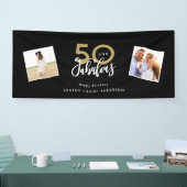 Banderoles 50 et fabuleux anniversaire noir et or (Salon professionnel)