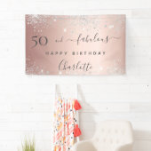 Banderoles 50 et Fabuleux anniversaire parties scintillant ro (En situation)