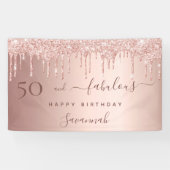 Banderoles 50 et Fabuleux anniversaire parties scintillant ro (Horizontal)