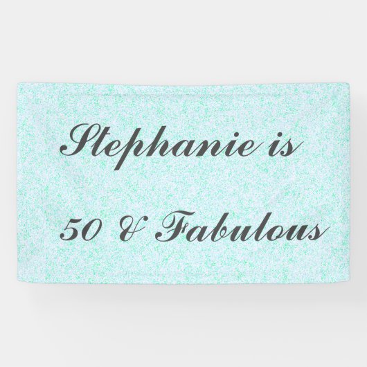 Banderoles 50 Et Fabuleux anniversaire Turquoise bleu blanc g (Horizontal)