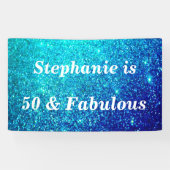 Banderoles 50 Et Fabuleux Anniversaire Turquoise Parties scin (Horizontal)