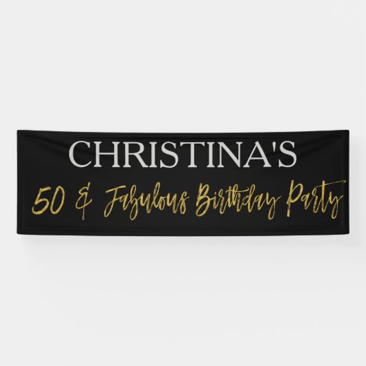 Banderoles 50 et Fabuleux bandeau d'anniversaire (Horizontal)