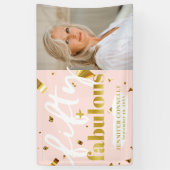 Banderoles 50 et fabuleux Chic Pink 50e anniversaire (Vertical)