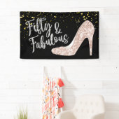 Banderoles 50 et fabuleux Confetti d'or moderne 50e anniversa (En situation)