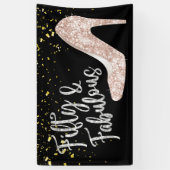 Banderoles 50 et fabuleux Confetti d'or moderne 50e anniversa (Vertical)