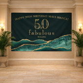 Banderoles 50 et fabuleux Emerald Green Agate 50e anniversair