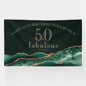 Banderoles 50 et fabuleux Emerald Green Agate 50e anniversair (Horizontal)