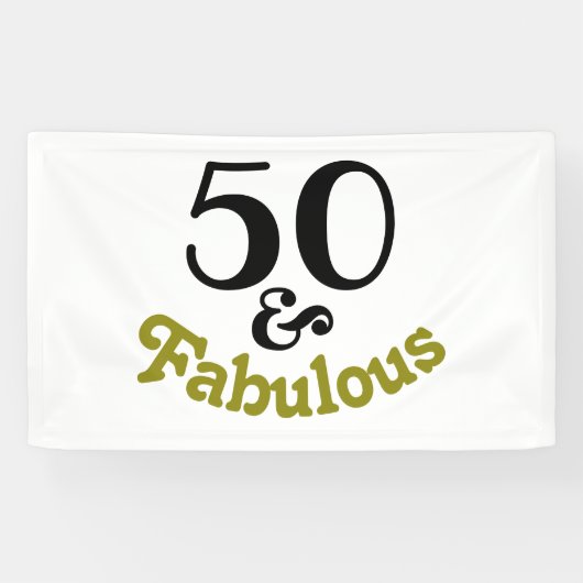 Banderoles 50 et Fabuleux fête d'anniversaire (Horizontal)