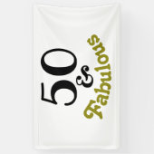 Banderoles 50 et Fabuleux fête d'anniversaire (Vertical)