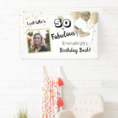 Banderoles 50 Et Fabuleux Photo Bold Noir Anniversaire (En situation)