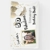 Banderoles 50 Et Fabuleux Photo Bold Noir Anniversaire (Vertical)