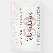 Banderoles 50 ET FABULEUX Rose Gold Confetti (Vertical)