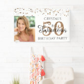 Banderoles 50 ET FABULOUS Copper Gold Confetti Photo (En situation)