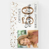 Banderoles 50 ET FABULOUS Copper Gold Confetti Photo (Vertical)