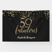 Banderoles 50 & Fabuleux 50e anniversaire personnalisé (Horizontal)