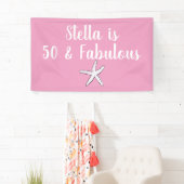 Banderoles 50 & Fabuleux Cool blanc Starfish Pink (En situation)