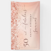 Banderoles 50 Fabuleux nom de confetti rose pâle (Vertical)