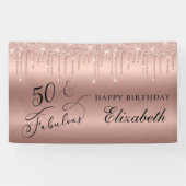 Banderoles 50 Fabuleux Rose Gold Parties scintillant fête d'a (Horizontal)
