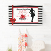 Banderoles 50 & FABULOUS 50e anniversaire Stripes modernes (En situation)