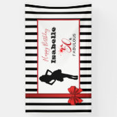 Banderoles 50 & FABULOUS 50e anniversaire Stripes noir/blanc (Vertical)