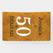 Banderoles 50 & Fabulous Faux Gold Simple 50e fête d'annivers (Horizontal)