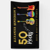 Banderoles 50 rochers pour lui fête d'anniversaire (Vertical)